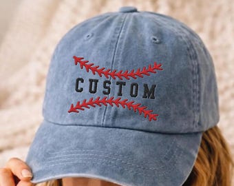 Custom Text Embroidered Hat, Custom Embroidered Baseball Cap, Embroidery Logo Baseball Hat, Personalized Gift Hat