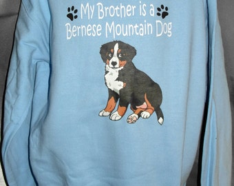 50% OFF My Brother is a Bernese Mountain Dog Youth Sweatshirt Size-XL(18-20)