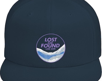 Lost and Found Luke 15:32 Flat Bill Snapback | Minimal Embroidered Cap