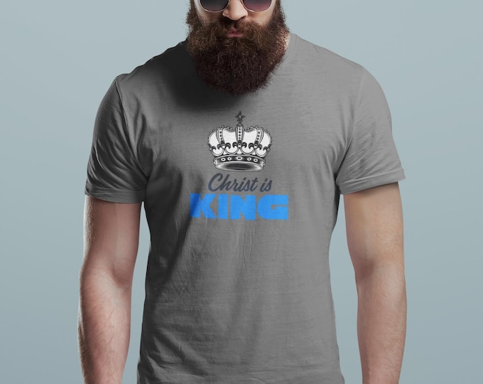 Featured listing image: Christ is King Unisex Performance T-shirt, Sportswear, Birthday Gift, Family Reunion, Kids Apparel, Athletic Tee
