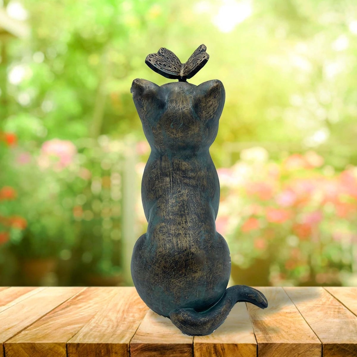 Cat & Butterfly Garden Statue, Garden Ornament, Garden Decor, Home Decor, Lawn Decor, Outdoor Cat Crafts Decor, Garden Sculpture (DIY). - Etsy