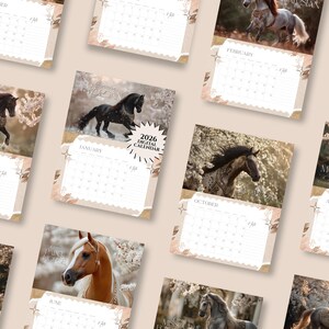 2026 Calendar Digital Prints | 4K Horse Art | Instant Delivery image 3