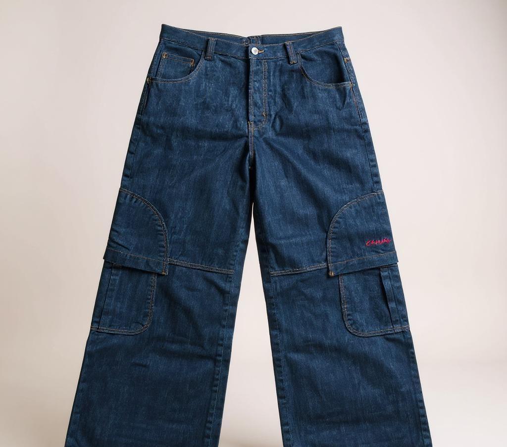 【専用】criminal damage カーゴパンツ y2k Deadstock Y2K Criminal Damage Ultra Wide-leg Flared Cargo Jeans 34