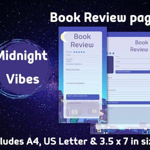 Aesthetic Book Review Template PDF | For Book Clubs | Digital Printable | Reading Journal Page | Aesthetic Printable