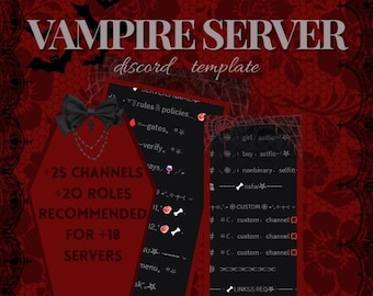 VAMPIR Gothic Discord Template mit EMOJIS