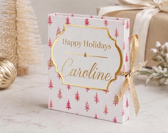 Custom Christmas Gift Booklet | Christmas Gift Card Holder | Multiple Gift Cards | Elegant Card | Foiled Keepsake for Sister