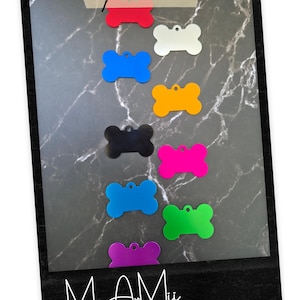 Personalized dog tag with engraving – name tag dog cat – ID pendant in various colors