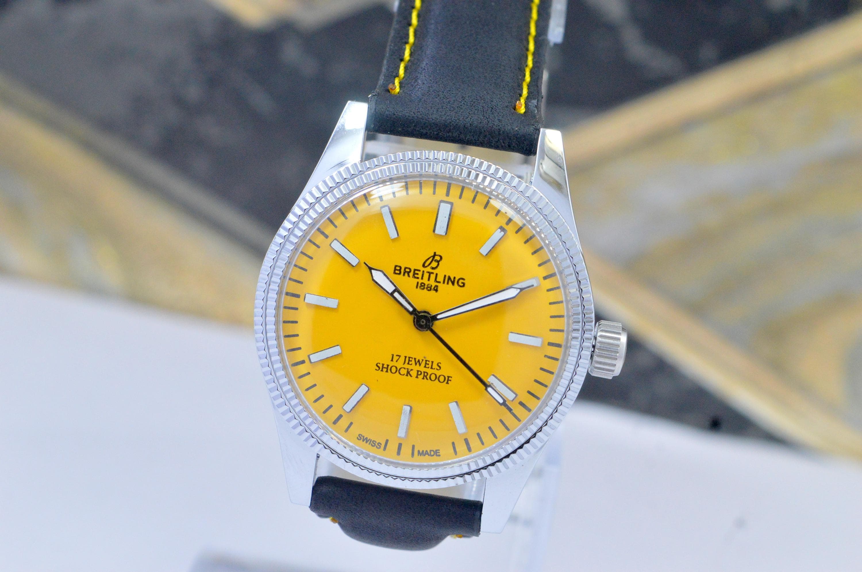 BREITLING 1884 イエロー/ブラック モデル Breitling 1884 - Etsy 日本