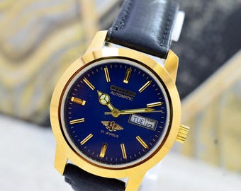 Vintage Citizen Automatic 8200A Day-Date Men’s Watch Japan Made Mechanical Classic Retro Timepiece