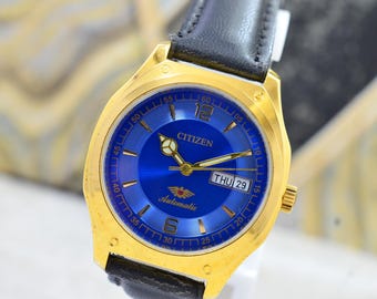 Vintage Citizen Automatic Day-Date Men’s Watch Japan Made Mechanical Classic Stainless Steel Retro Timepiece