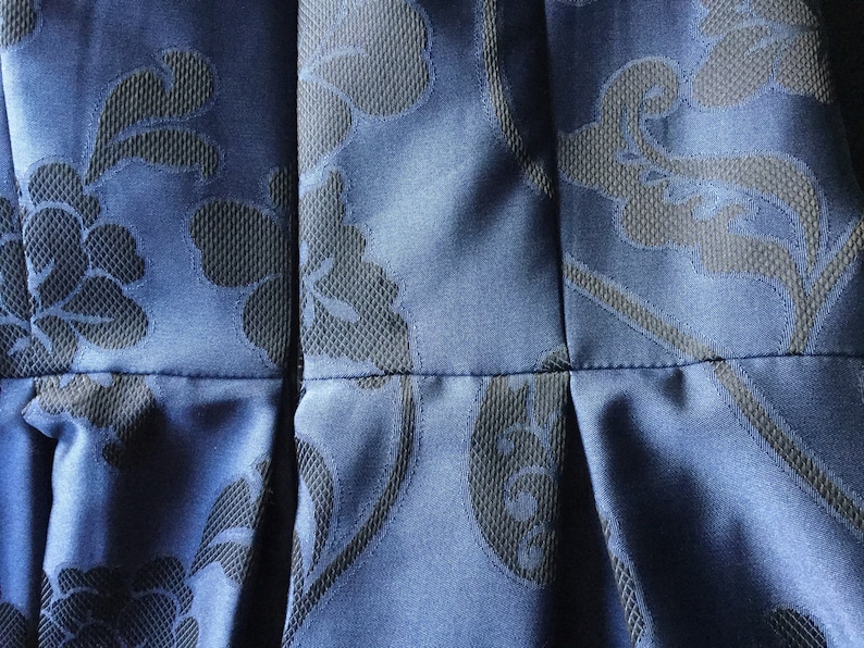 Betty Jackson black blue jacquard dress 14