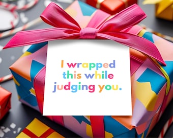 Etiquetas de regalo imprimibles, divertidas y coloridas para adultos (descarga en PDF)
