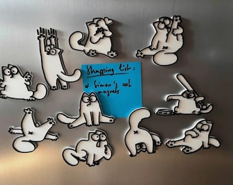 Simon's Cat Inspired Refrigerator Magnets - Set of 10