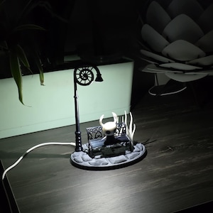 Hollow Knight &quot;Grubfather&#39;s Bench&quot; Light-up Figurine | Gamer Room Decor