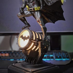 Handmade Masked Hero Statue - With LED Lighting