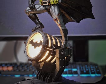Handmade Masked Hero Statue - With LED Lighting