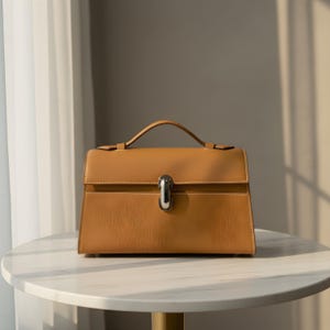 Leder Kleine Tragetaschen, L19 Taschen, Minimal Design Handtasche, Leder Clutch Tasche Elegante Frauen Schulter Geldbörse Alltag Chic Weiche Tasche Geschenk Bild 3