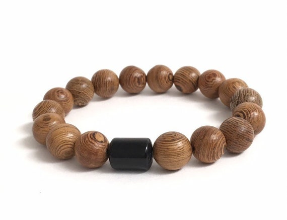 Men Wood Bracelet, Obsidian Stones & Sandalwood Yoga Worry Beads, Mala  Bracelet, Wellness Meditaion Sobriety Recovery Inspirational Jewelry -   Canada