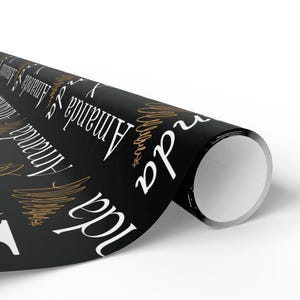 Custom Name Wrapping Paper, Personalized holiday gift wrap, Magical Christmas gifts image 6