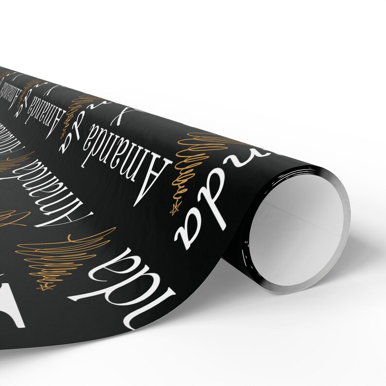 Custom Name Wrapping Paper, Personalized holiday gift wrap, Magical Christmas gifts image 6