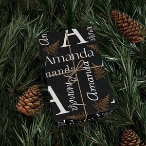 Custom Name Wrapping Paper, Personalized holiday gift wrap, Magical Christmas gifts image 2