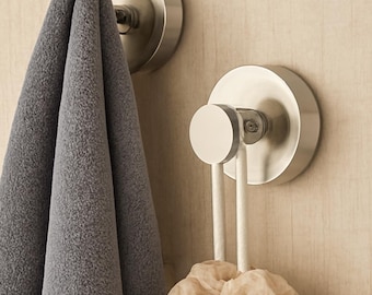 1/2 Saugnapfhaken für Dusche, Badezimmer-Aufhängehaken für Handtücher, Bademäntel, Luffa-Haken, Montage an Glasduschtüren, Fliesen, Spiegeln