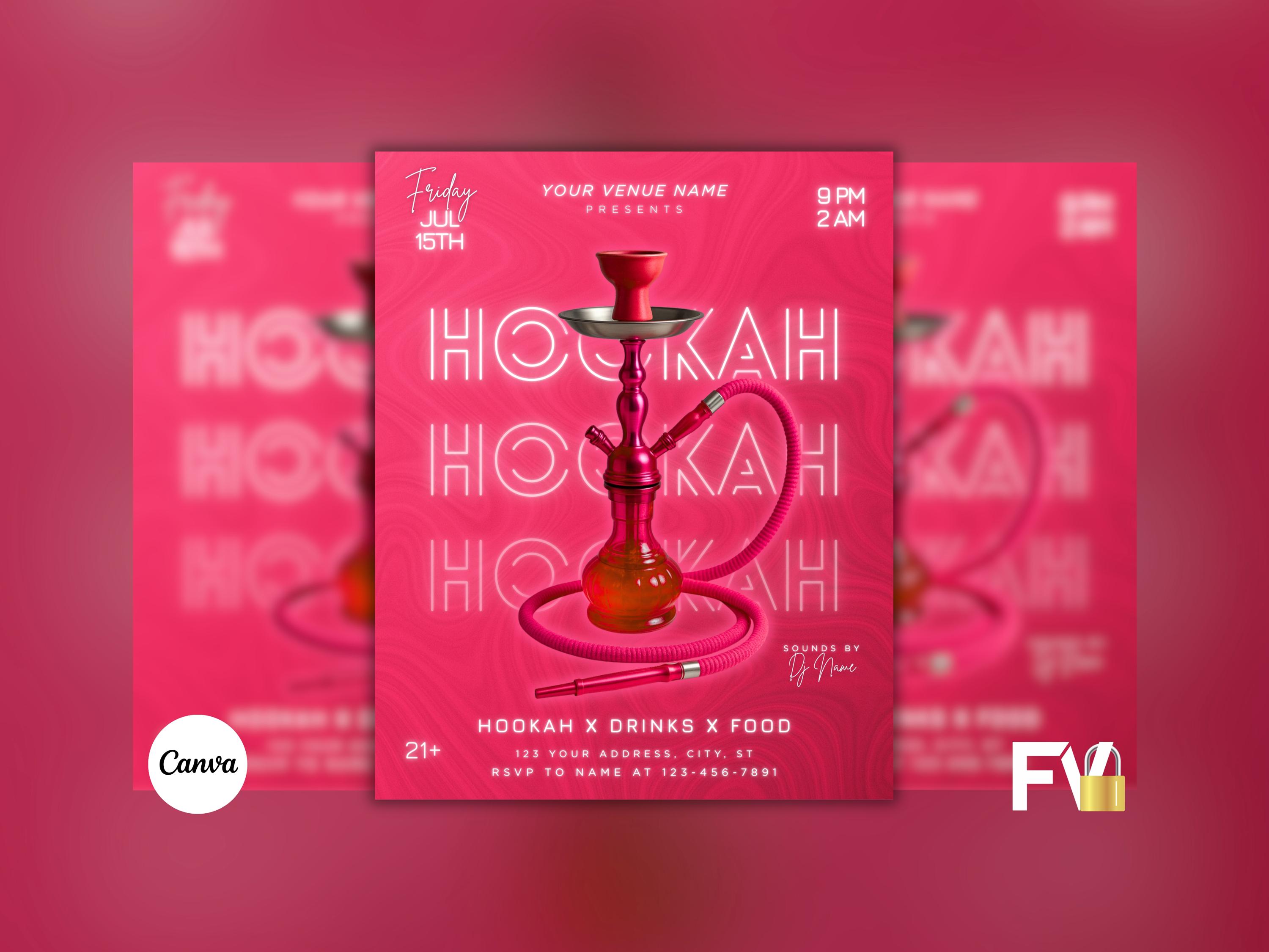 Hookah Lounge Flyer, Club Promotion Flyer, Night Club Hookah Event ...