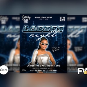 Ladies Night Party Flyer, Club Promotion Flyer, Night Club Instagram Event Flyer, Premade Party Flyer, Girls Night Out Flyer, Canva Template