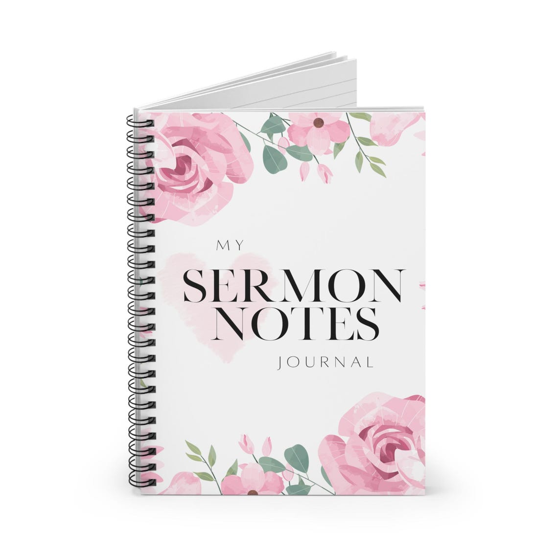 Sermon Notes Journal | Pink Floral (6" X 8") - Etsy
