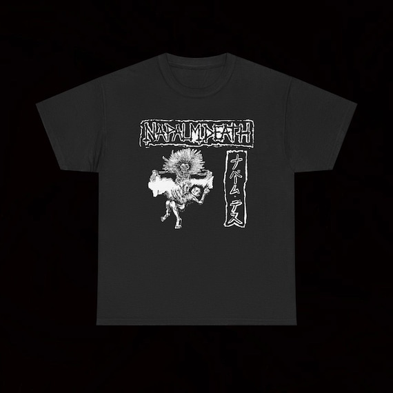 ちゃっぴー NAPALM DEATH vintage gism s.o.b Napalm Death S.O.B. Split T-shirt Grindcore Crust Punk Vintage