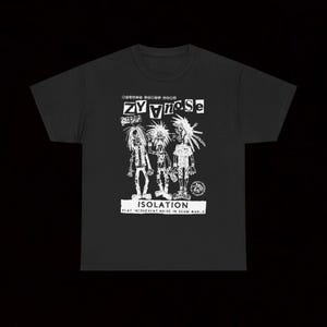 Zyanose Isolation T-Shirt Vintage Hardcore Crust Punk Electro Hippies Gloom Disclose Death Dust Extractor Skunk Sacrilege Destroy Defector