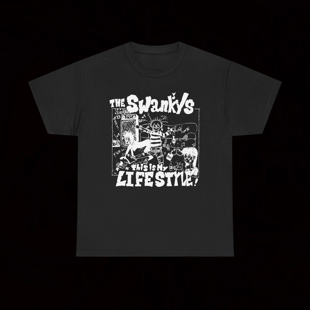 邦楽 BESTOFLIFESTYLE THESWANKYS KK008 The Swankys This is My Lifestyle! T-shirt Crust Punk Hardcore