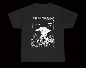 Kriegshög Nuclear Blood Rain T Shirt Crust Punk Hardcore Vintage Klonns Disfear Paranoid Inepsy Systematic Death Lifeless Dark SOB Scumraid