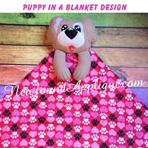 In The Hoop Puppy In A Blanket Embroidery/Sewing Machine Design