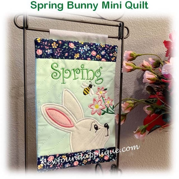 In The Hoop Spring Mini Quilt Embroidery Machine Design