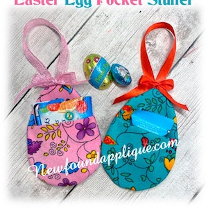 In The Hoop Easter Egg Pocket Stuffer Embroidery Machine Design