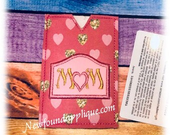 In The Hoop MOM with Heart Gift Card Embroidery Machine design