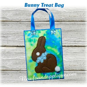 In The Hoop Easter Bunny Gift Bag Embroidery Machine Design