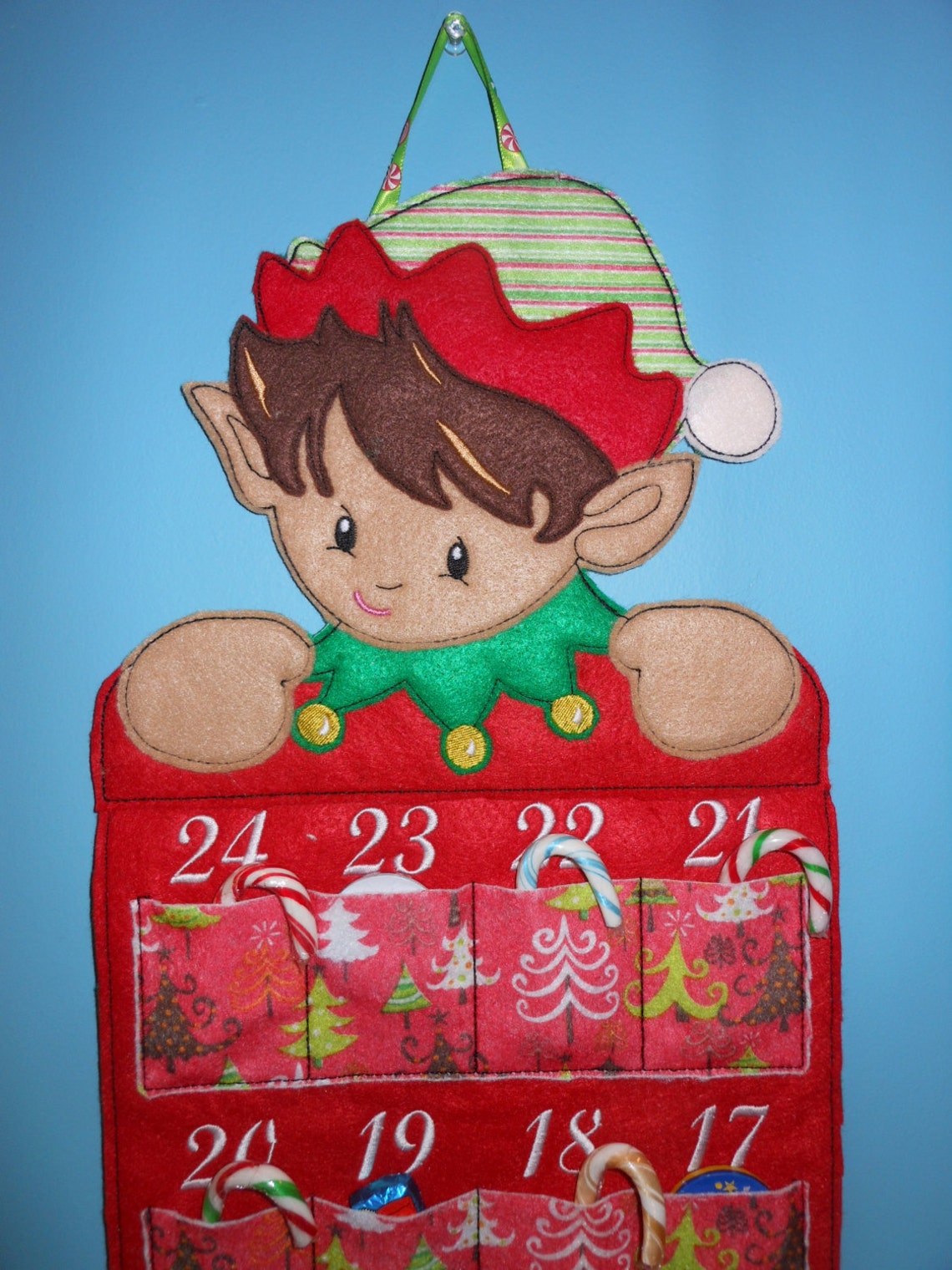 In the Hoop Advent Countdown Calendar Elf Embroidery Machine Etsy
