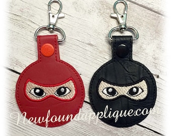 In The Hoop Ninja Key Fob Embroidery Machine Design