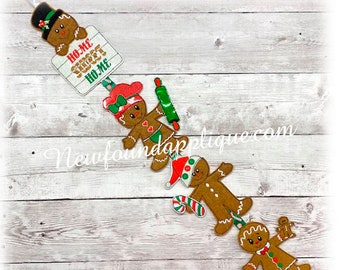 In The Hoop Gingerbread Home Sweet Home Wall Hanging Embroidery Machine Design