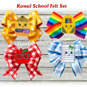 In The Hoop Smiling School Felt Pieces Embroidery Machine Design Set