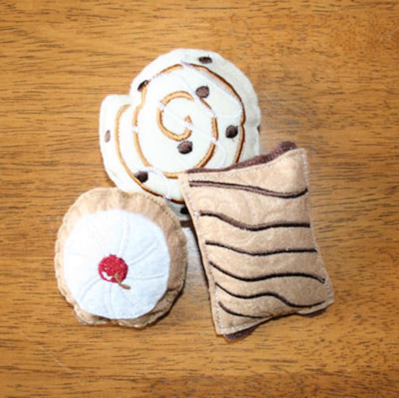 In the Hoop Felt Food Yummy Pastry Play Food Embroidery Etsy
