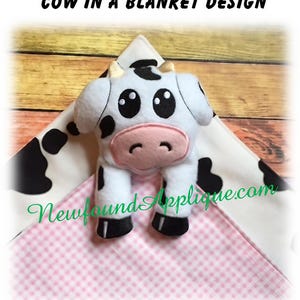 In The Hoop Cow In A Blanket Embroidery Machine/Sewing Machine Design
