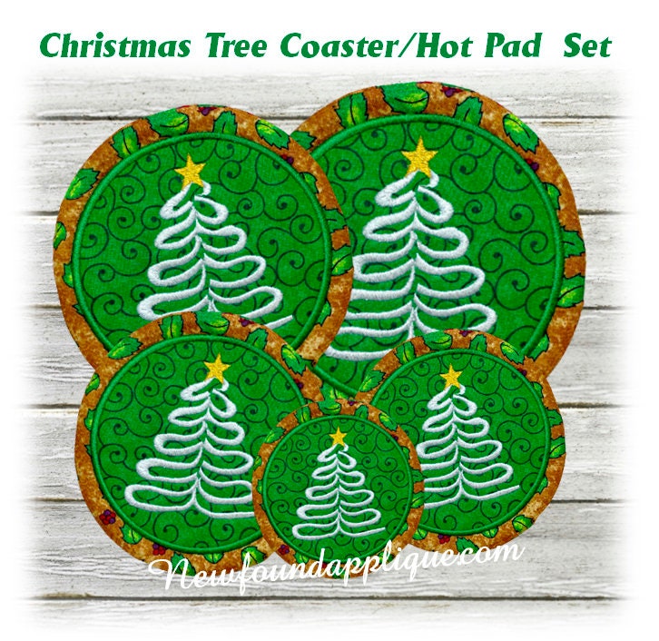 Christmas Tree Stone Coasters, Noel Coaster Set, Christmas Tree Wood  Coaster Set, Christmas Gift, Christmas Decor, Housewarming Gift 