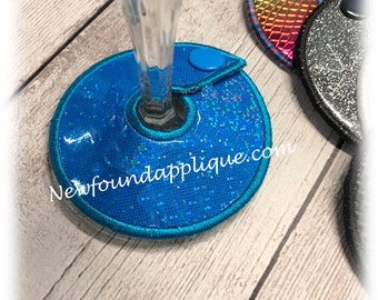 In The Hoop Blank Wine Marker Embroidery Machine Design