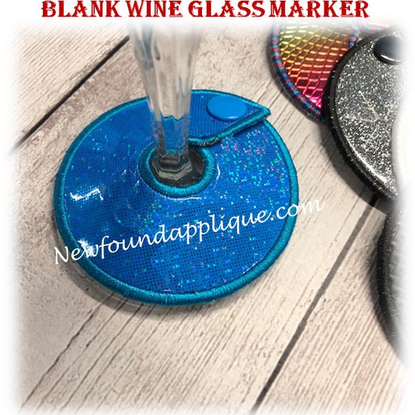 In The Hoop Blank Wine Marker Embroidery Machine Design