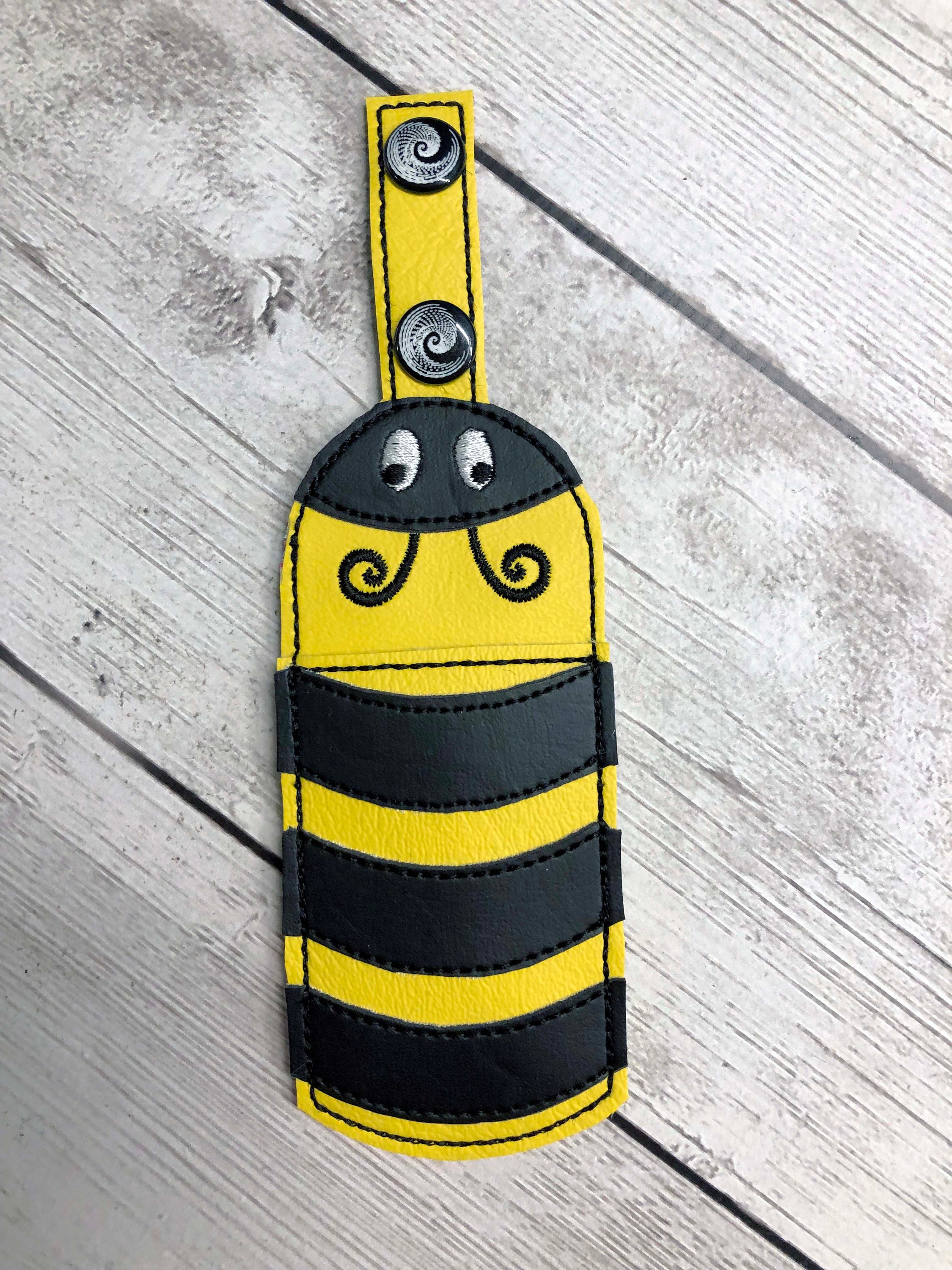 In the Hoop Bumble Bee Lip Balm Holder Embroidery Machine Etsy