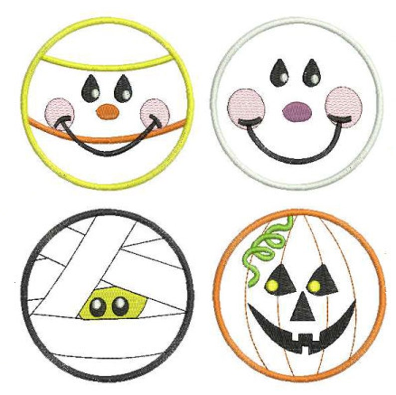 In the hoop halloween coaster jessecmault machine design set  etsy