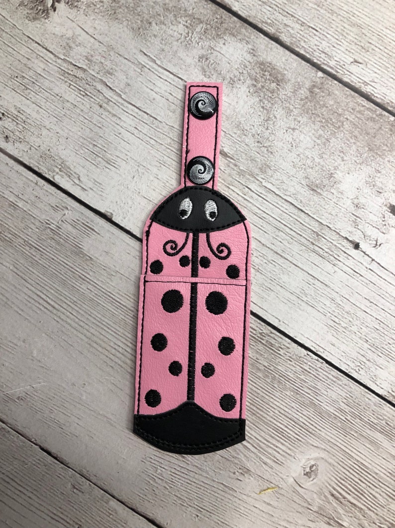 In the Hoop Lady Bug Lip Balm Holder Embroidery Machine Design Etsy